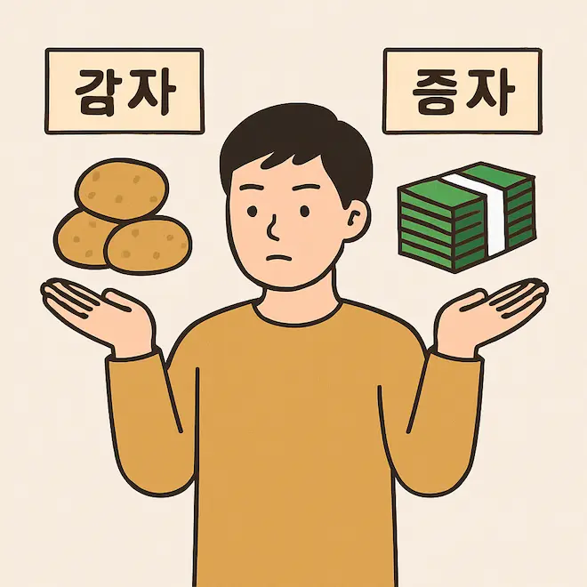 감자, 증자, 유증