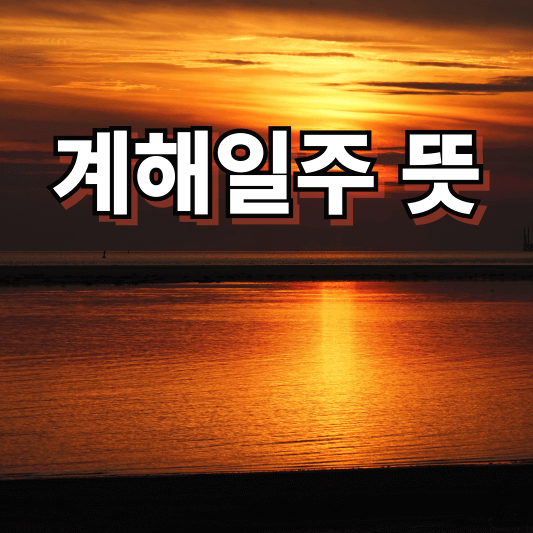 계해일주 뜻