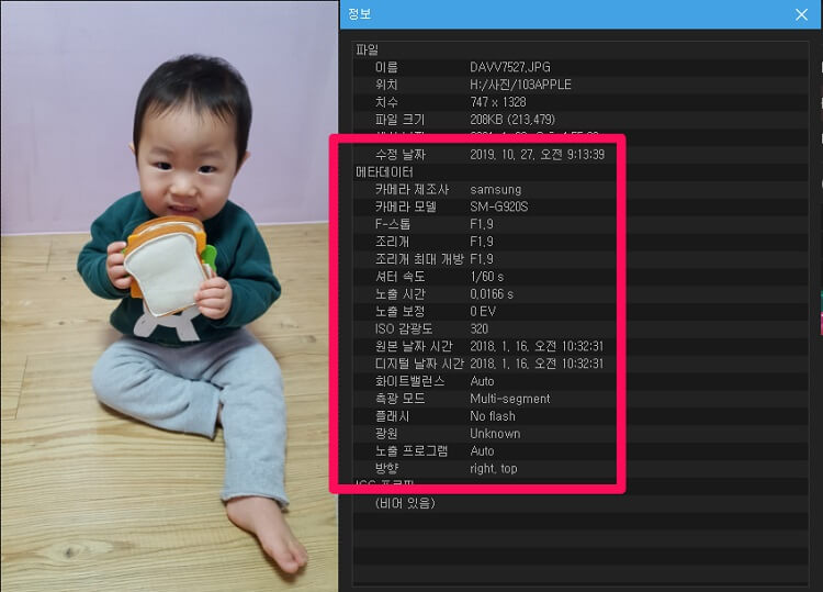 메타데이터-정보-보기