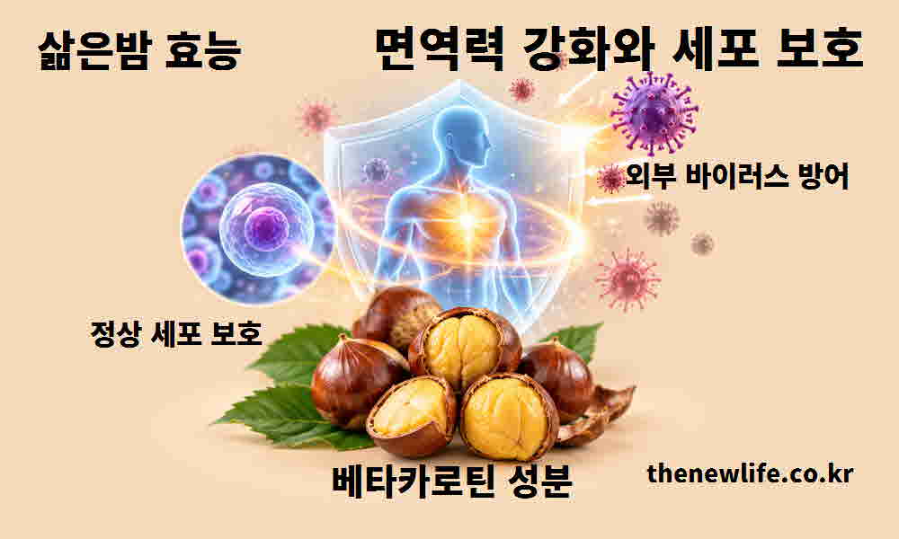 삶은밤 효능 면역력 강화 세포 보호