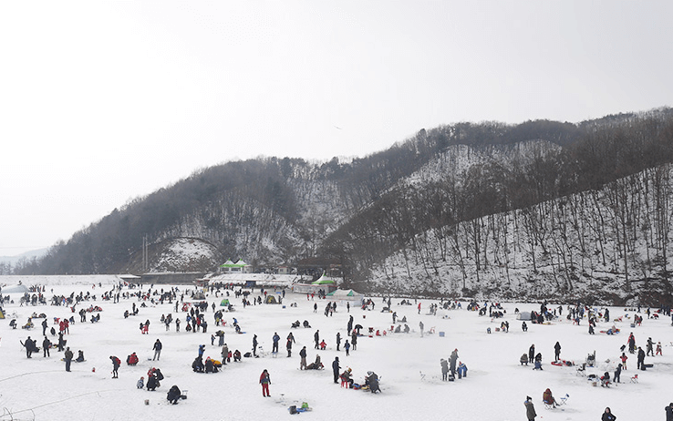 양평 백동저수지 빙어축제