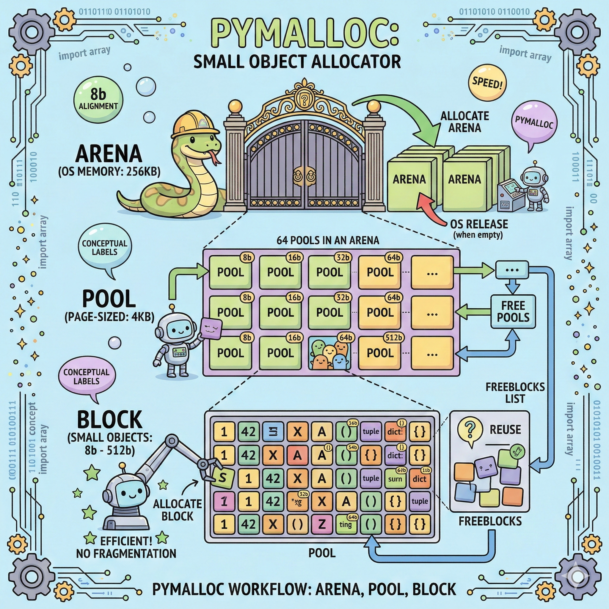 pymalloc의 Small Object Allocator 작동 원리