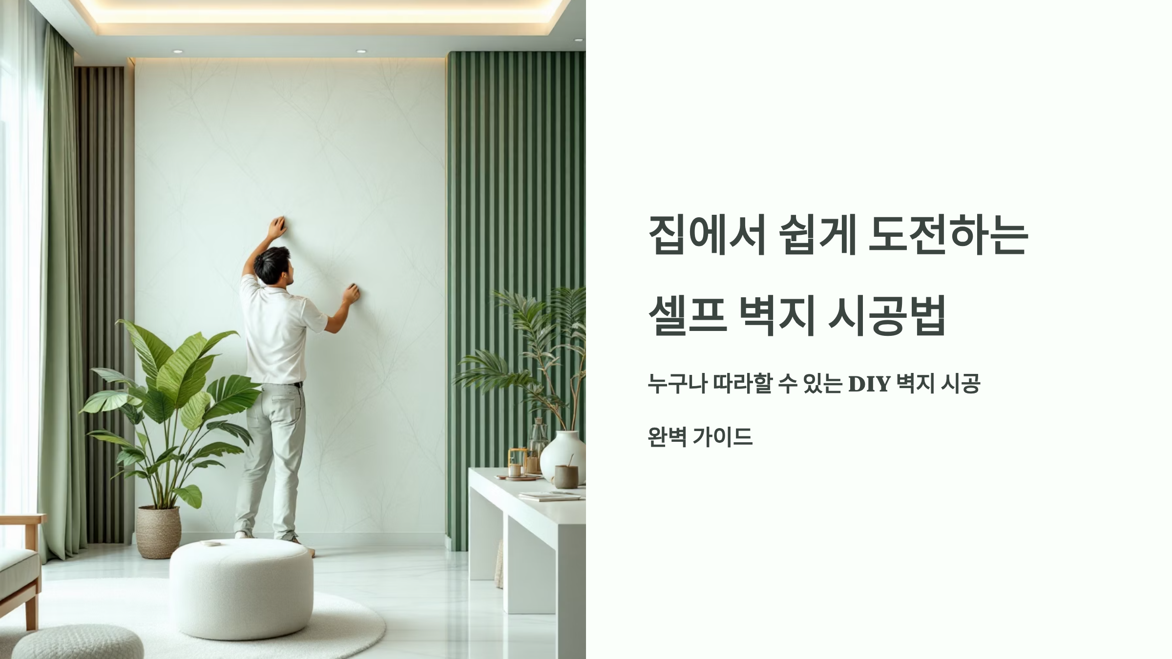 셀프 벽지 시공 왕초보 완벽 가이드