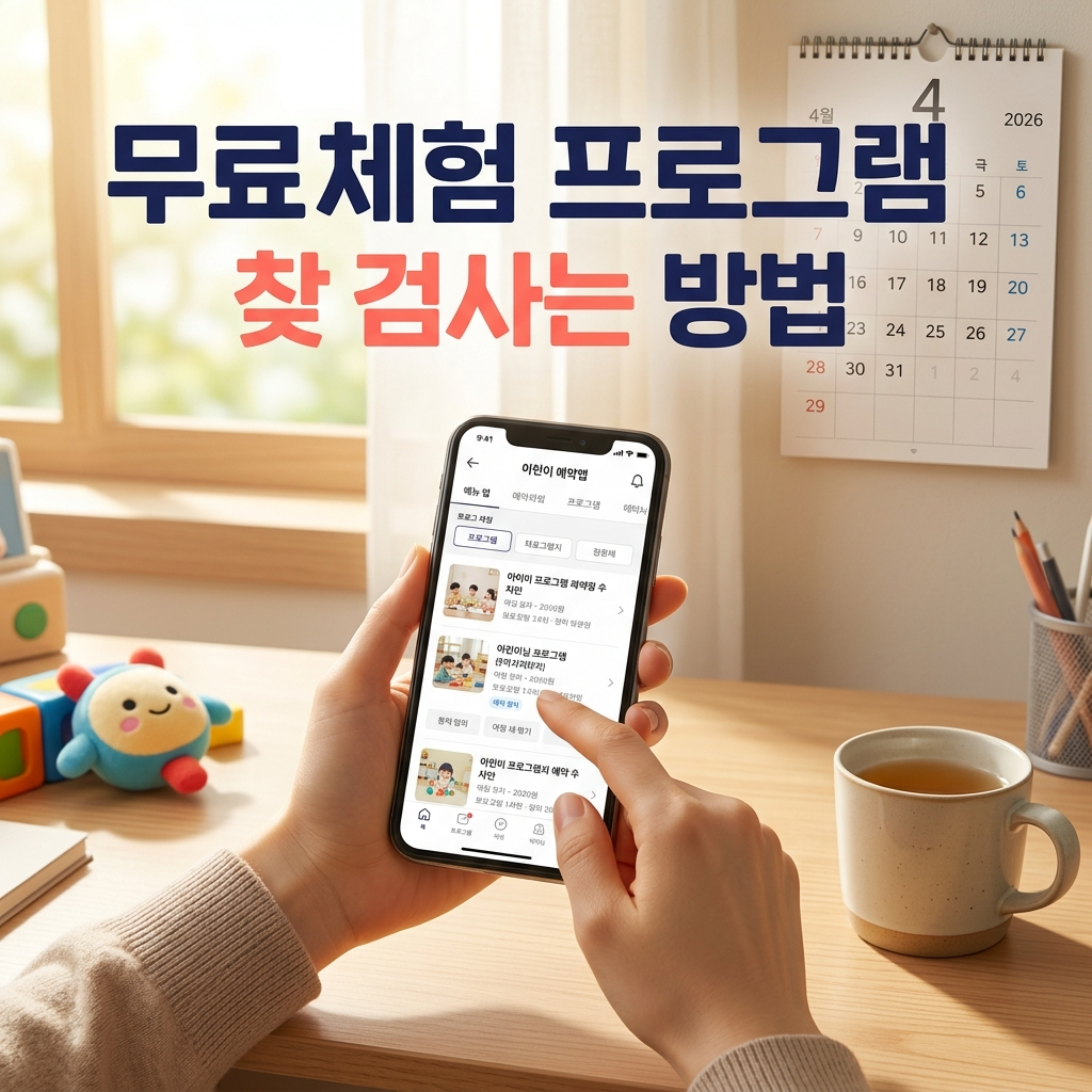 우리 동네 무료 체험 프로그램, 이렇게 검색하면 돼요