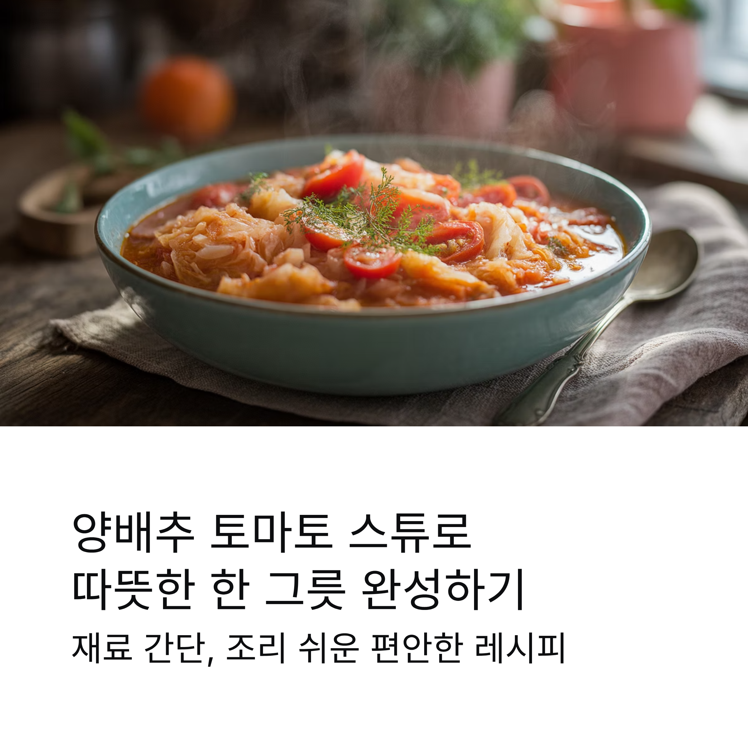 양배추 토마토 스튜 초간단하게 끓이는 따뜻한 한 그릇