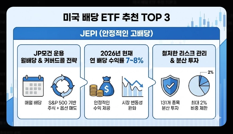 배당형 ETF 추천 [2026 월배당 전략] 미국 TOP 3 및 국내 상장 종목 완벽 정리