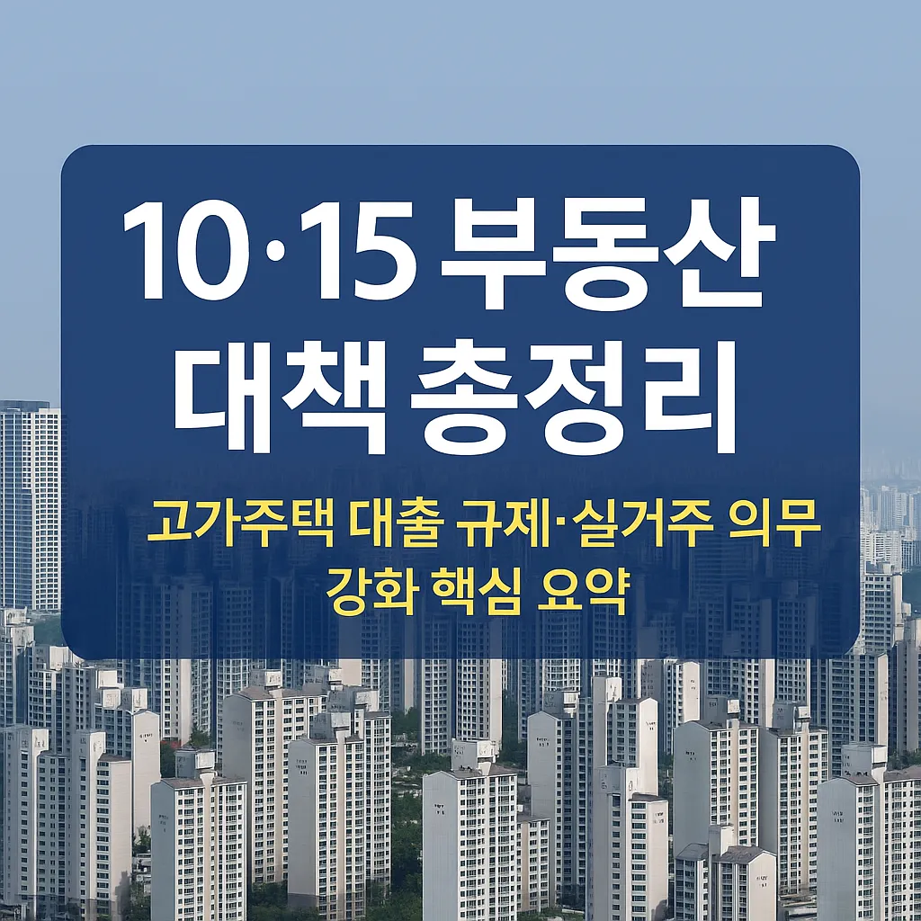10·15 부동산 대책 총정리