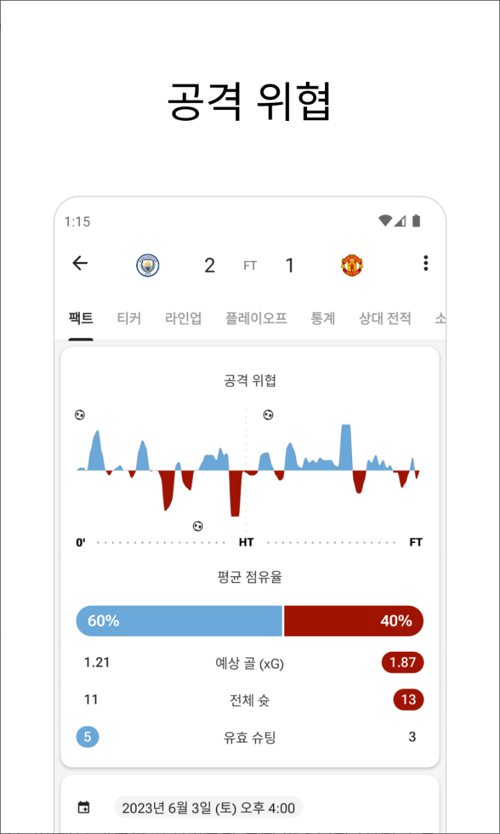풋몹, FotMob, 축구 결과