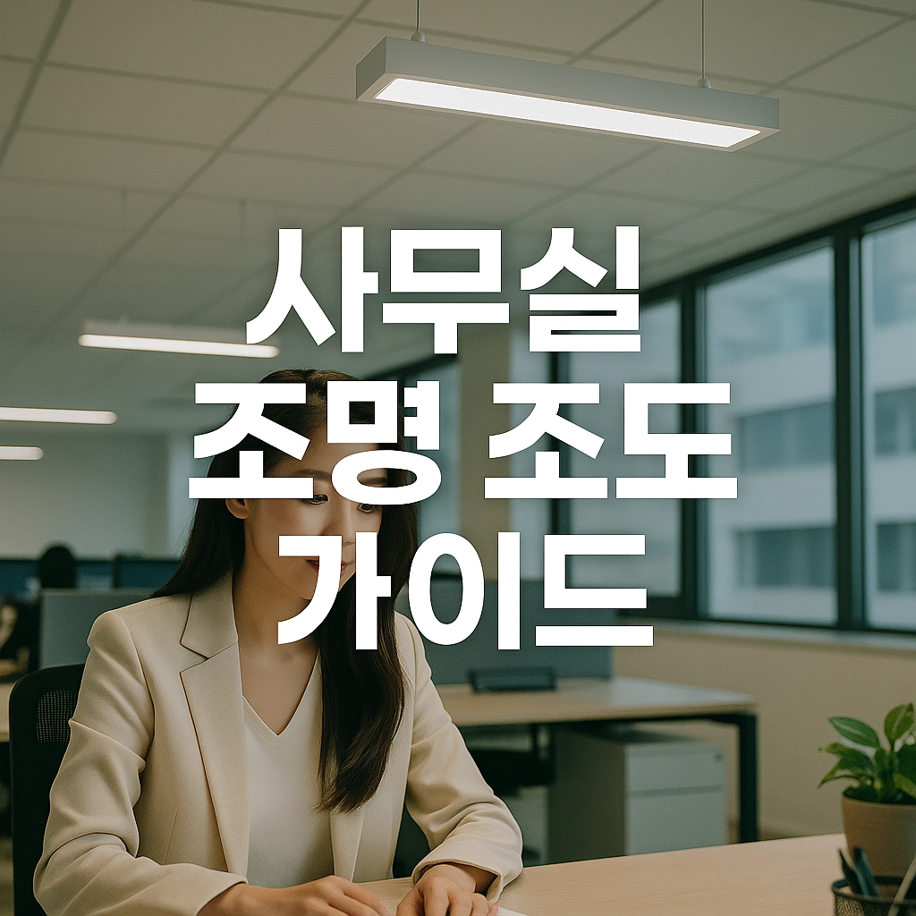 사무실 조명 조도 가이드