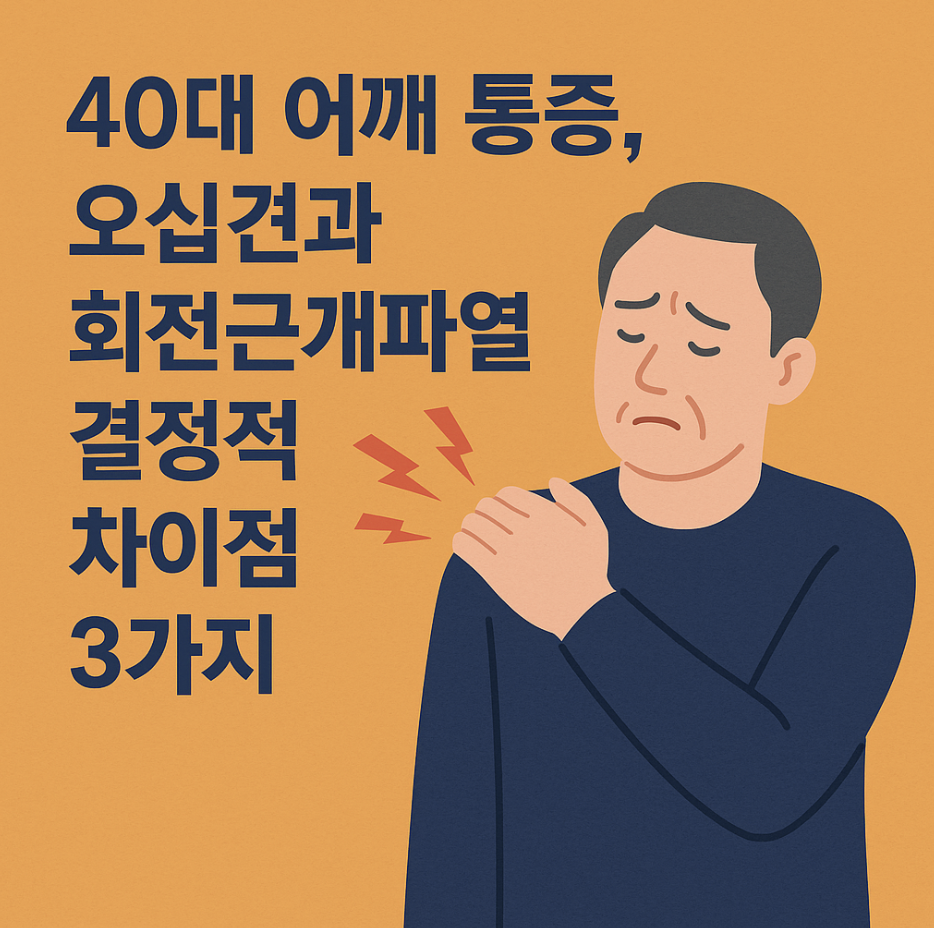 40대 어깨 통증, 오십견과 회전근개파열 결정적 차이점 3가지