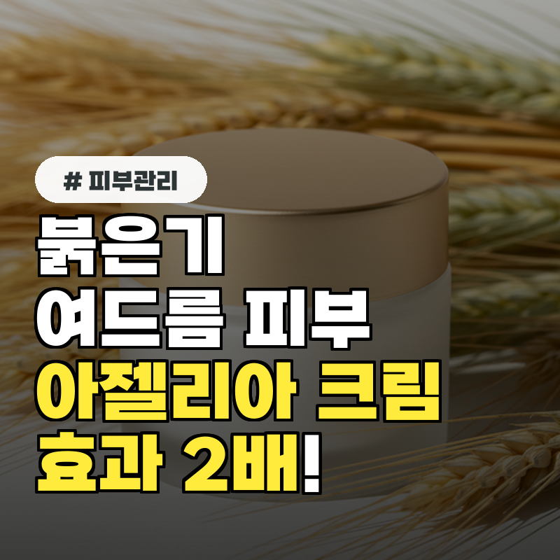 붉은기, 여드름 피부 아젤리아 크림으로 효과 2배 만드는 법
