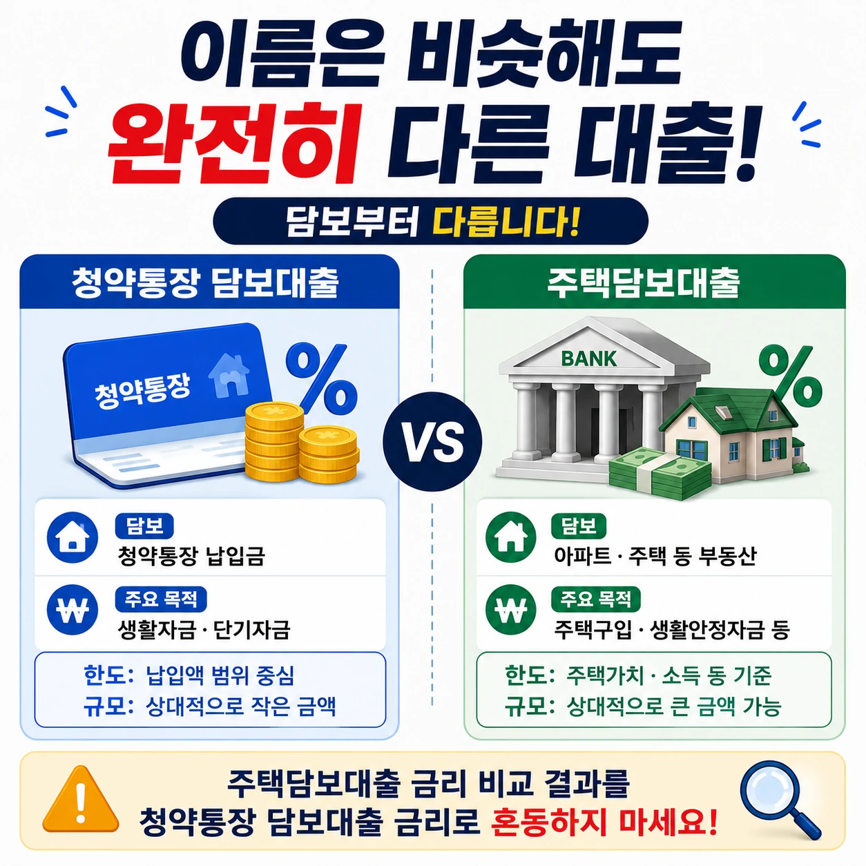 청약통장_담보대출_vs_주택담보대출