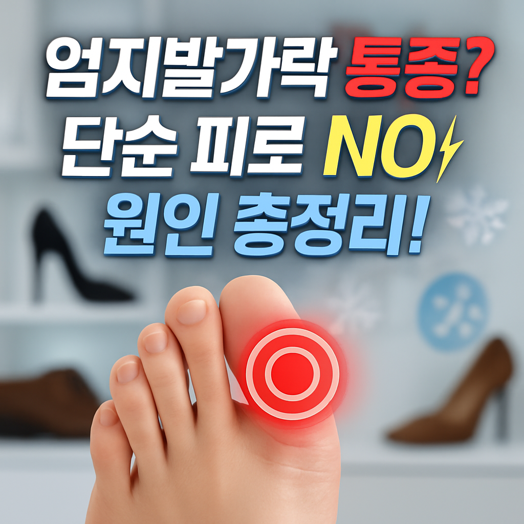 엄지발가락 통증, 단순 피로가 아니었다? 무지외반증, 통풍, 내성발톱 원인 총정리!
