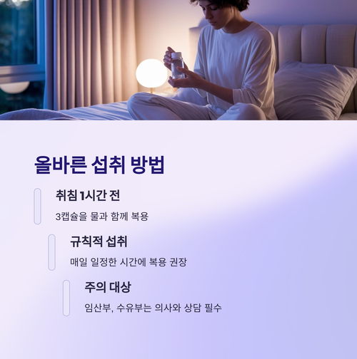 잔티움 나이트버닝 섭취 시간