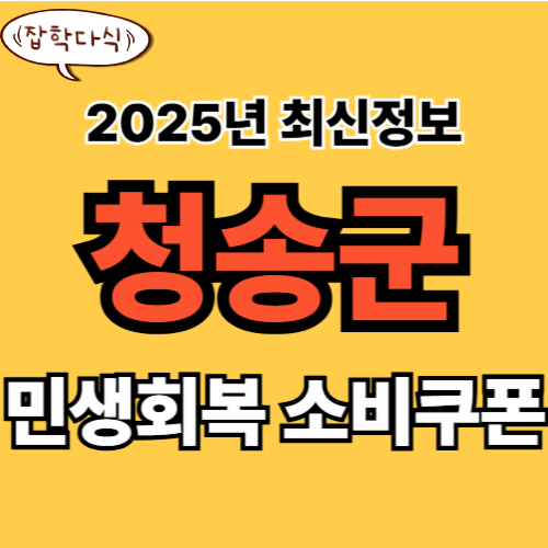 청송군 민생회복 소비쿠폰 신청 완벽 가이드