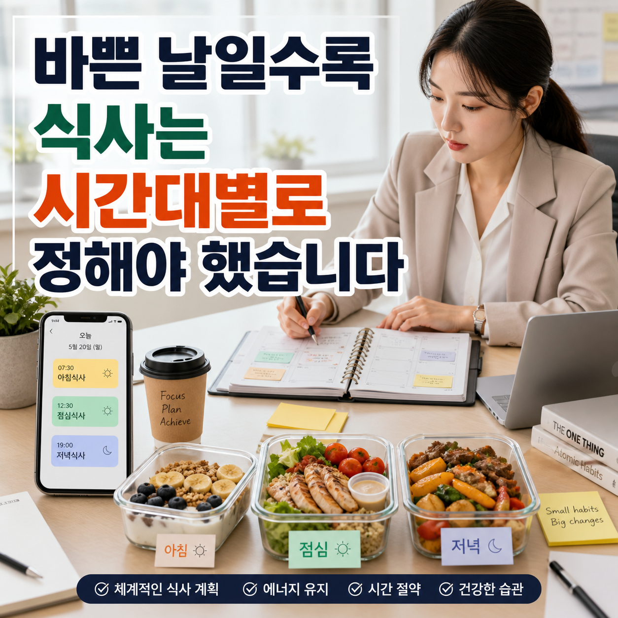 바쁜 날일수록 식사는 시간대별로 정해야 했습니다