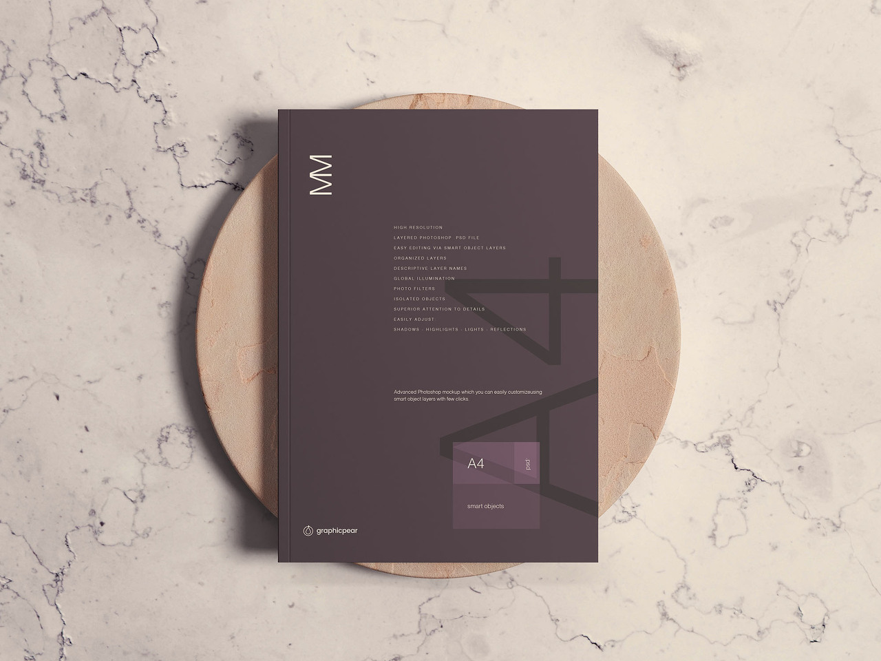 A4 Magazine Cover Mockup(A4 매거진 커버 목업)