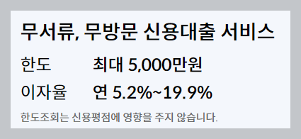 신한카드 프리랜서 즉시대출