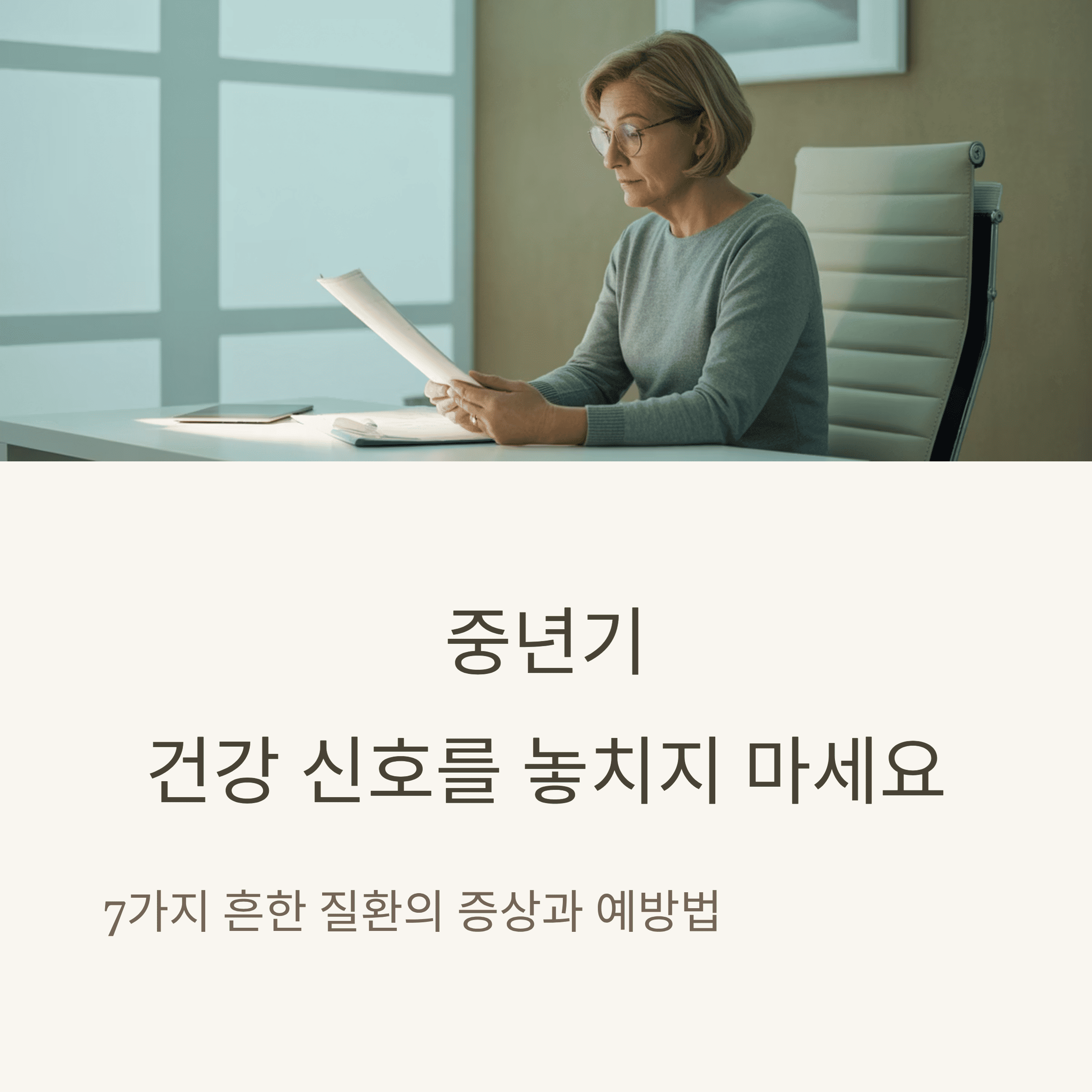 중년에 자주 발생하는 7가지 질병과 예방법