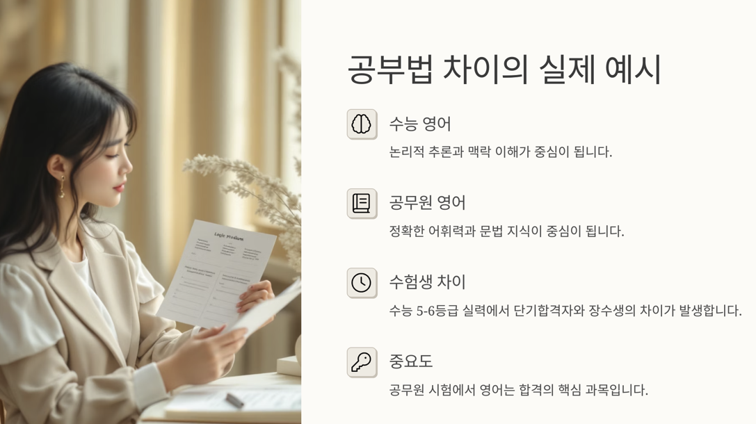 공부법 차이의 예시