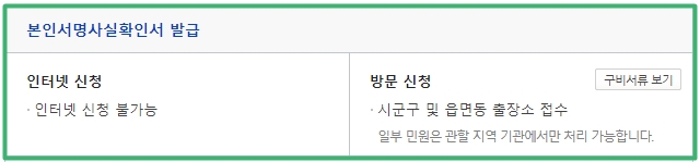 본인서명사실확인서