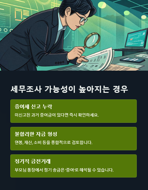 세무조사 가능성이 높아지는 경우