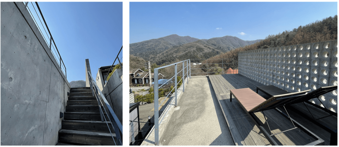 펜션-2층-계단-및-테라스