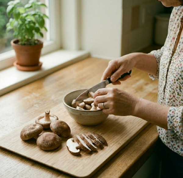 표고버섯-손질 