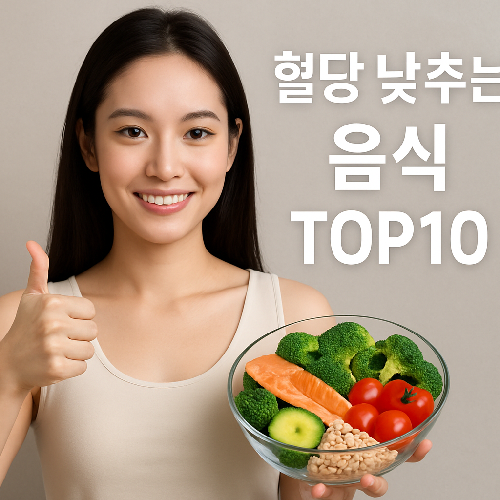 혈당 낮추는 음식 TOP10, 실사형 이미지