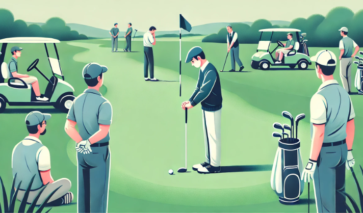 골프 매너, 기본 매너, 하면 안되는 행동 관련 이미지