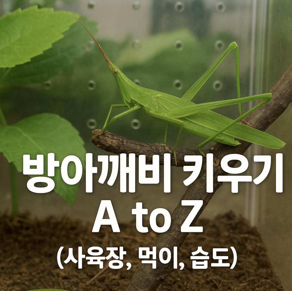 방아깨비 키우기 A to Z (사육장, 먹이, 습도)