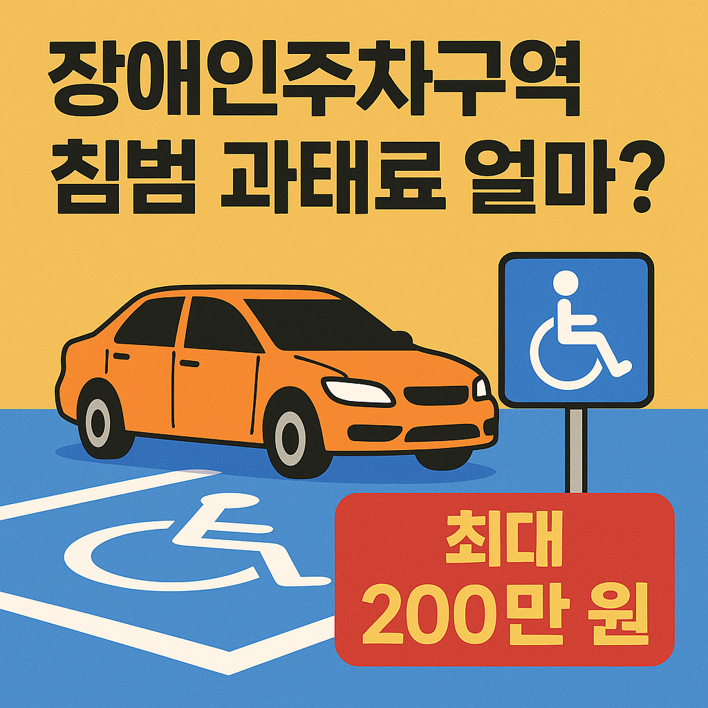 장애인주차구역 침범 과태료 얼마? 꼭 알아야 할 벌금과 예외사항 총정리!