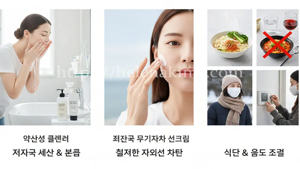 안면홍조 관리 이미지.