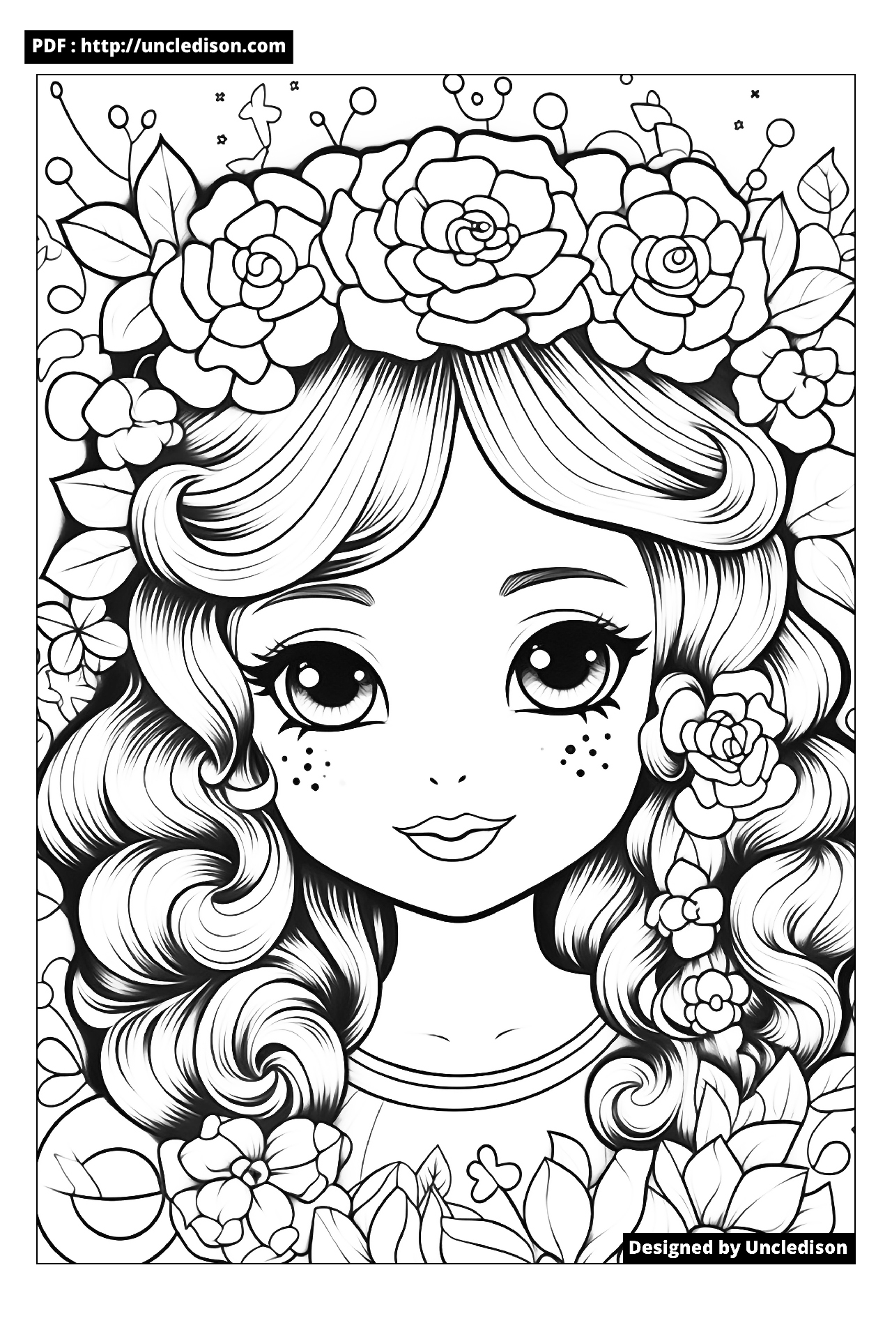 색칠공부도안 소녀 여자 공주 숙녀 여왕 아이 어린이 어른 어르신 귀여운 색칠도안