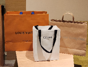 큰 돈 쓴 쇼핑백들만