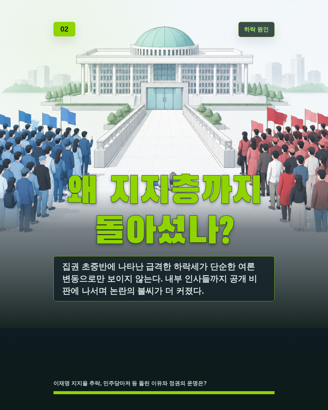 왜 지지층까지 돌아섰나?
