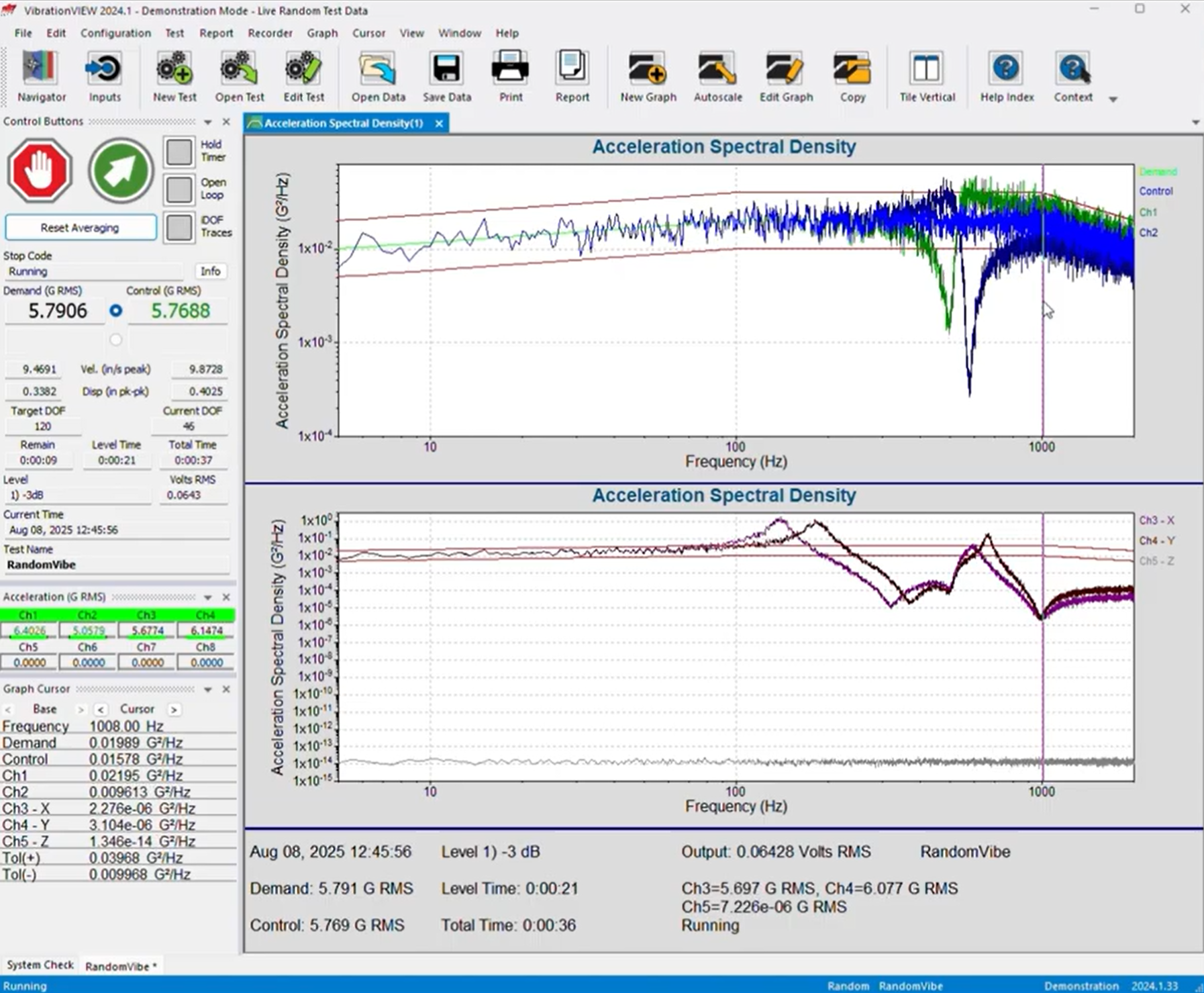 랜덤 진동시험, 실시간 모니터링, 가속도, ASD 팜테크 FAMTECH Random Vibration Tester