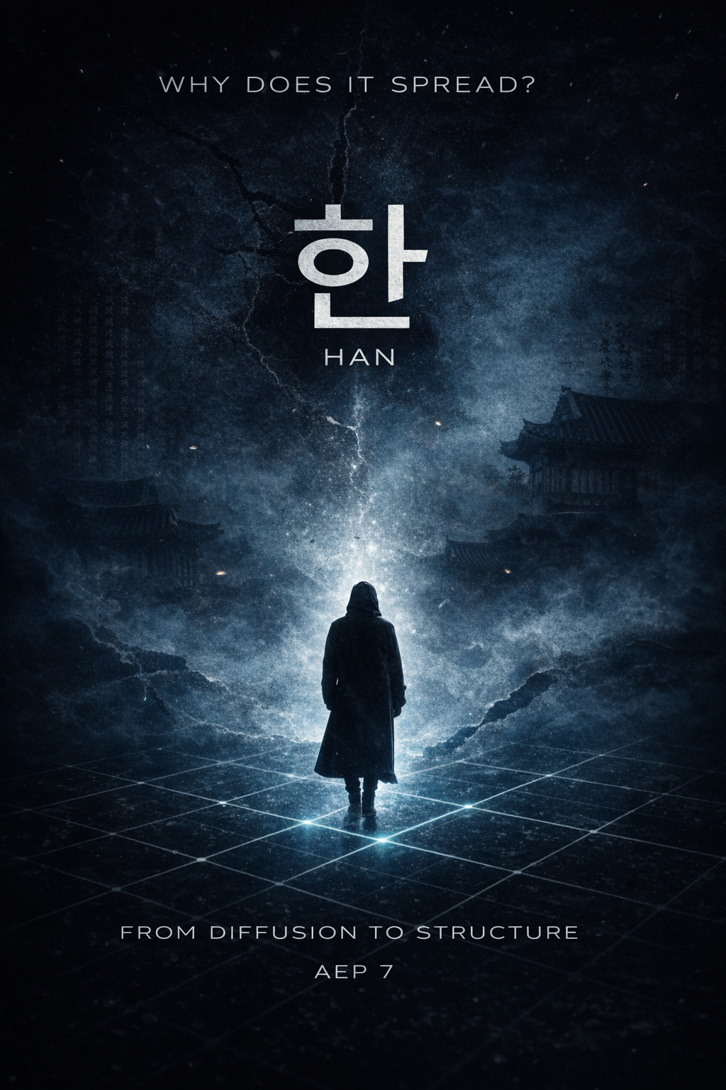 한(恨)은 왜 퍼지는가 — 감정이 언어가 되면서 집단으로 확산되는 과정과 구조를 표현한 이미지 ❘ 감정 구조, 집단 기억, AEP 프로파일러