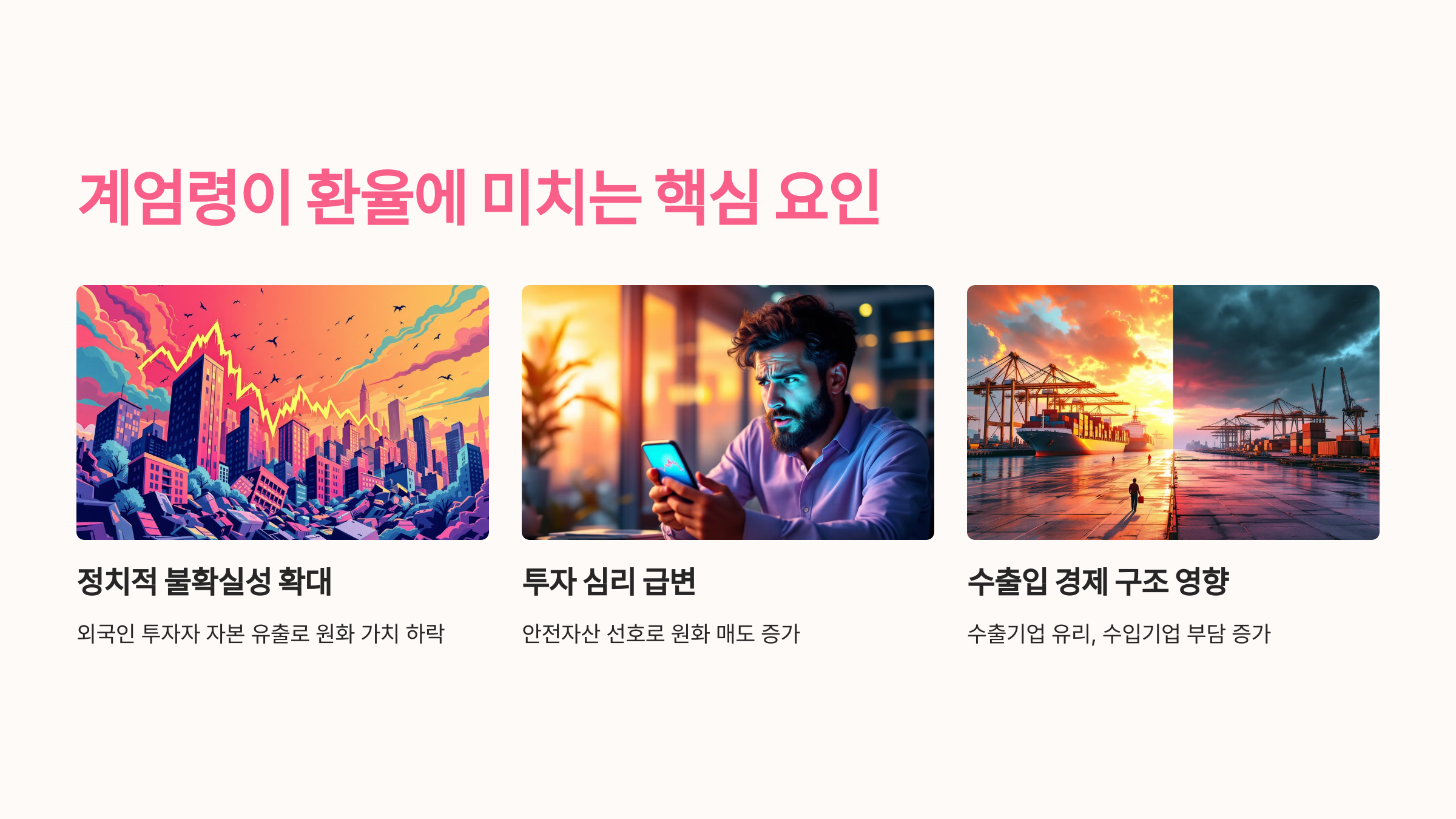 계엄령이 환율에 미치는 핵심 요인