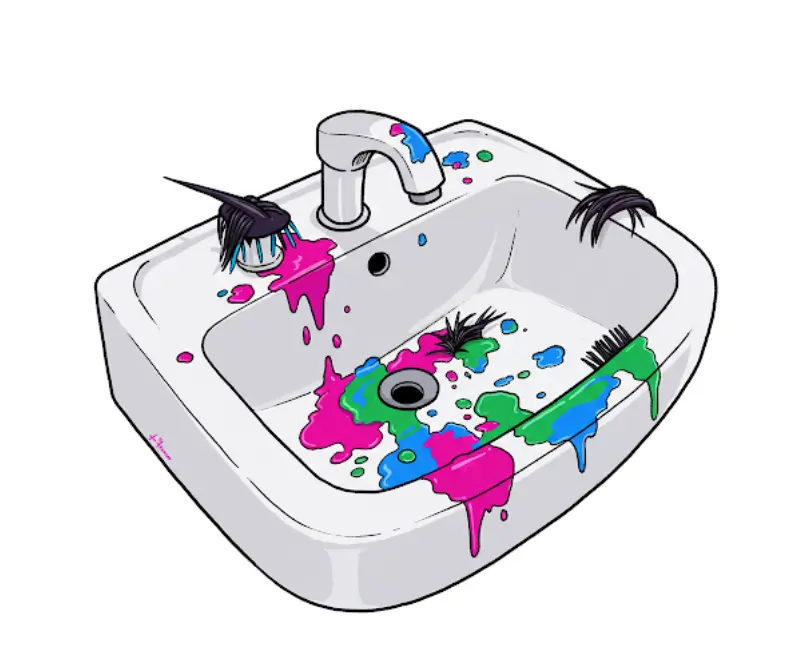 세면대염색약 지우는 방법