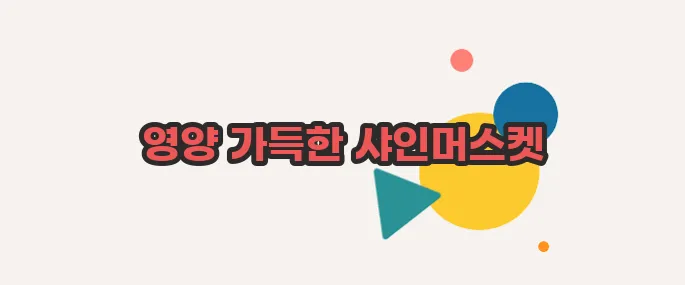 샤인머스켓 효능 하나씩 확인해보죠