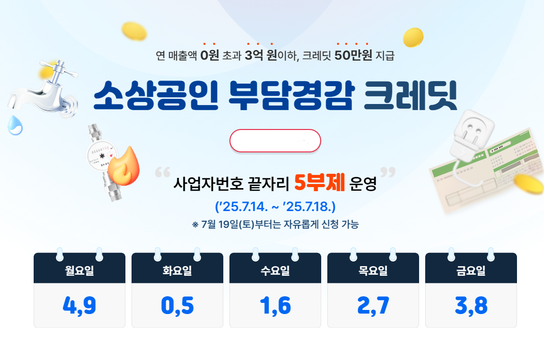 사업자번호 끝자리 5부제 운영