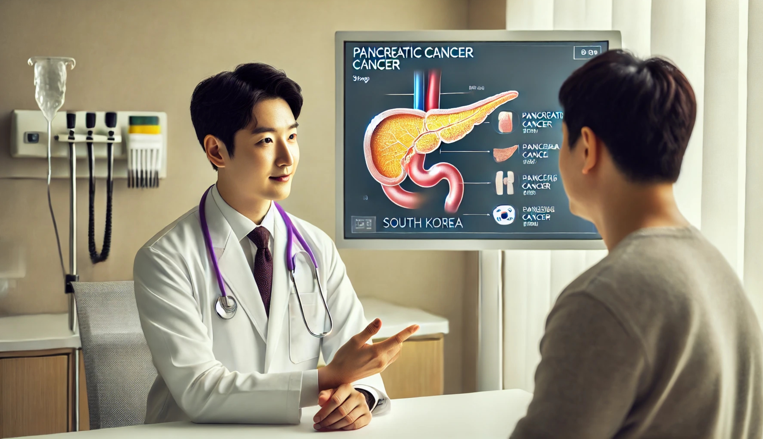 병원에서 의사와 환자의 상담하는 모습