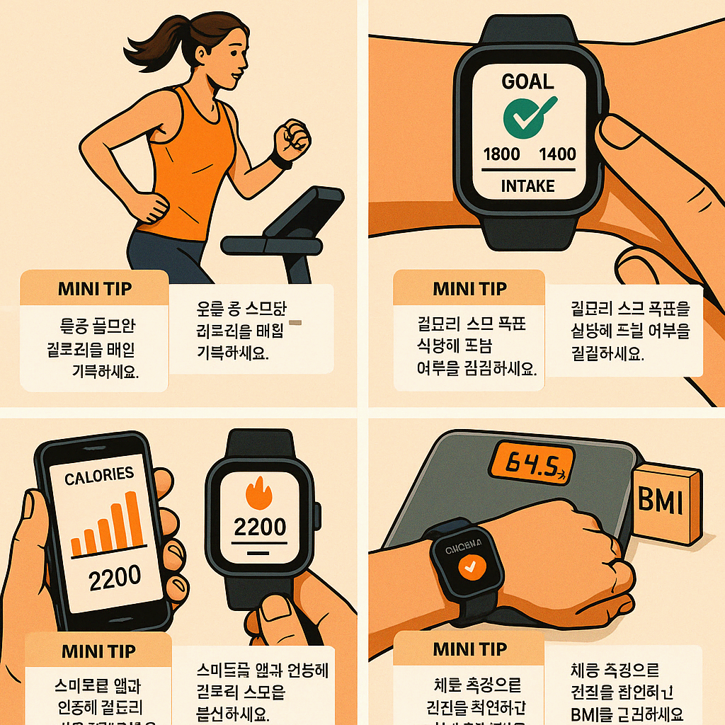 스마트워치로 칼로리 소모 추적 및 체중 관리하기