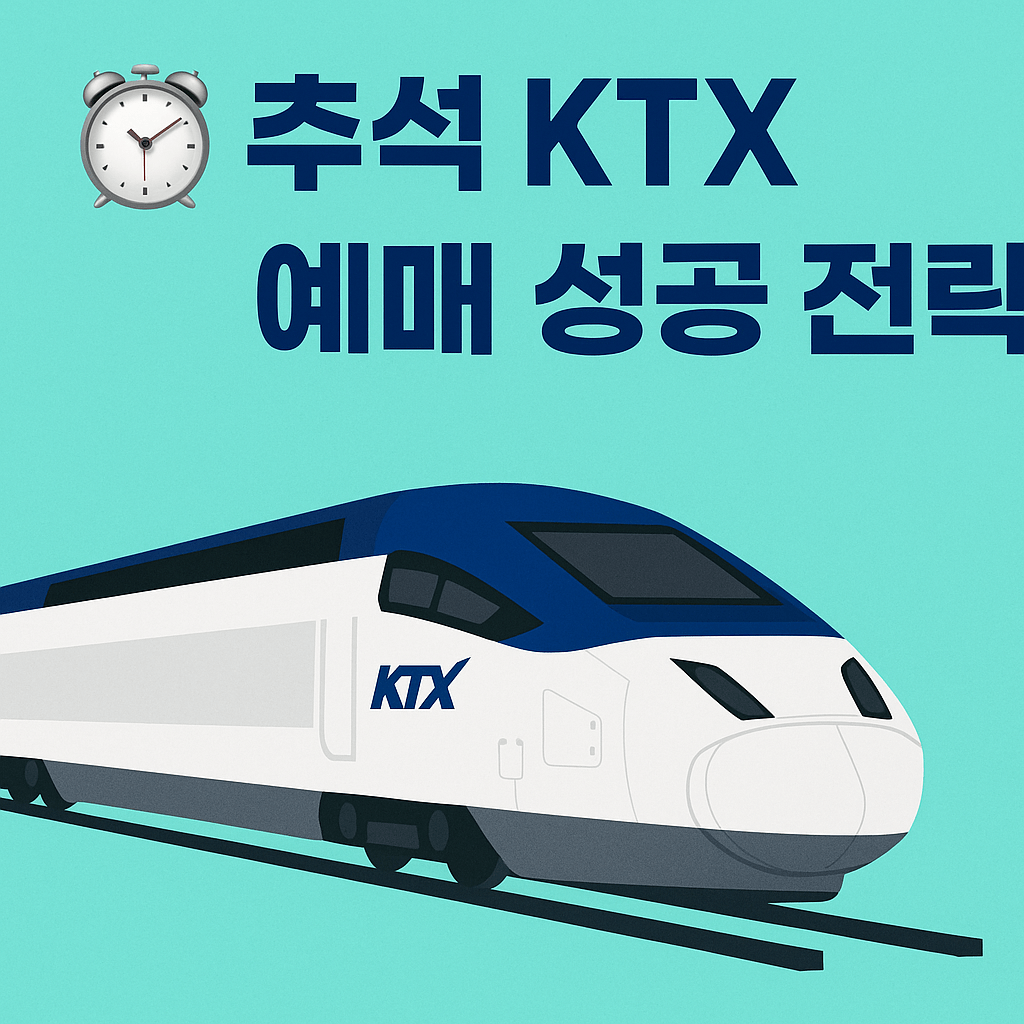 코레일톡과 SRT 앱을 통한 추석 기차표 온라인 예매 방법 안내 이미지