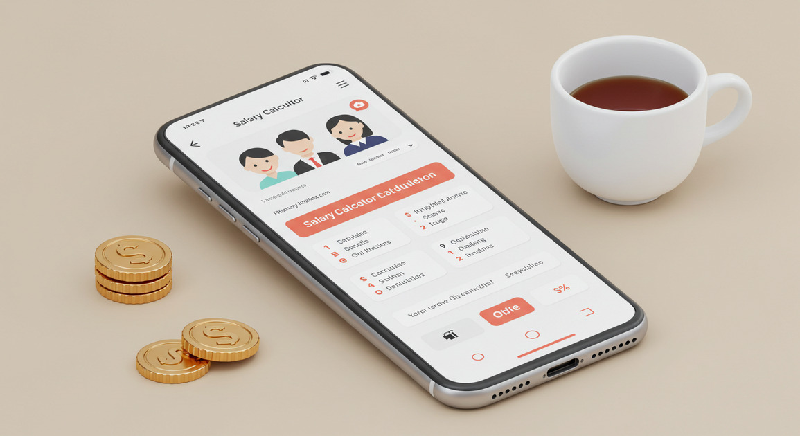 직장인 월급 실수령액 계산하는 이미지