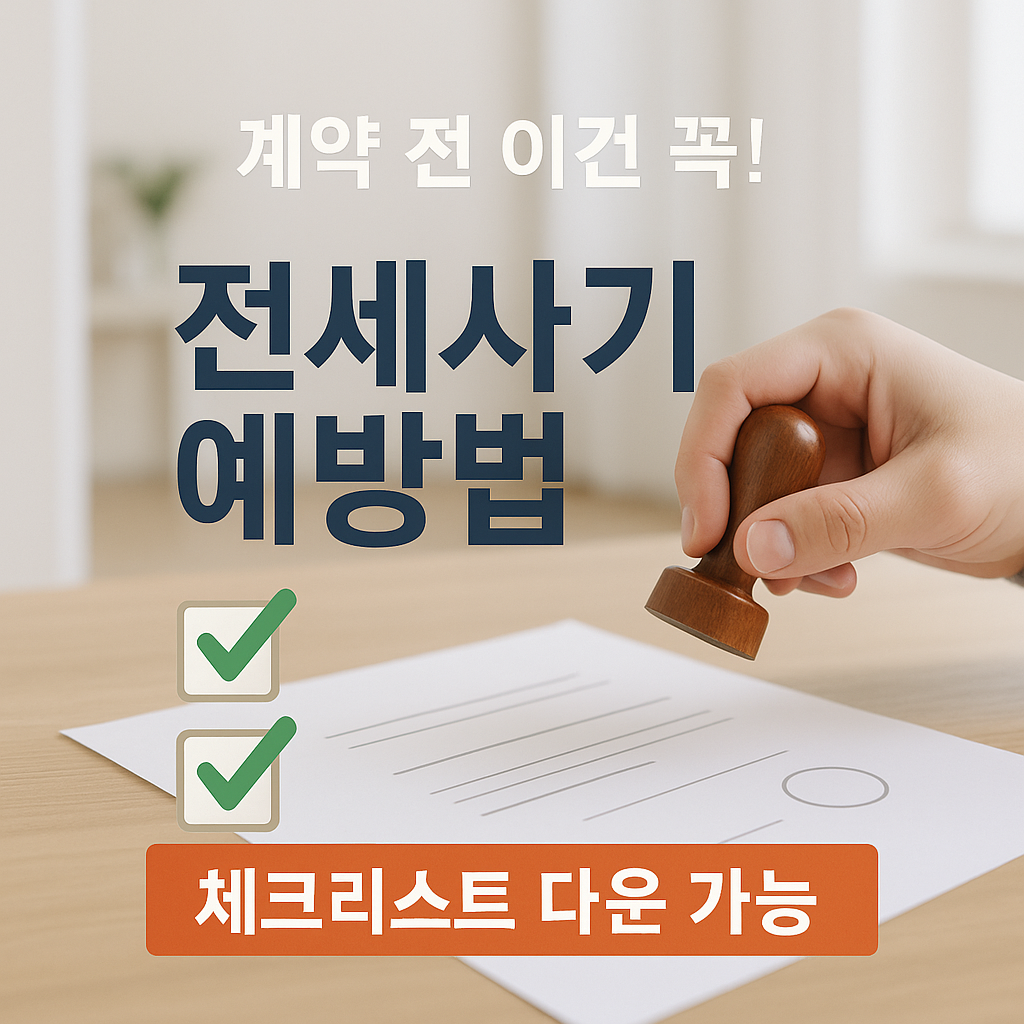 [2편] 전세사기 예방법 – 계약 전 꼭 확인할 체크리스트