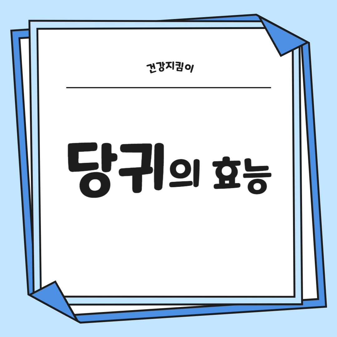 당귀 효능 부작용 뿌리 고르는법