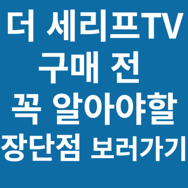 더 세리프 tv 장단점
