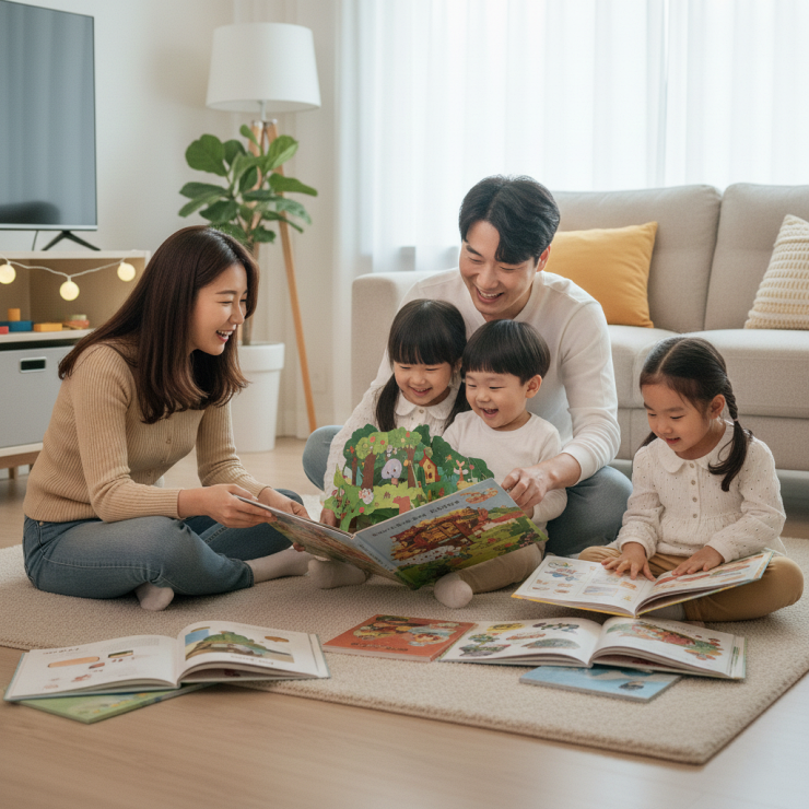 부모와 아이가 함께 읽는 그림책과 언어 발달에 좋은 팝업북 독서 시간